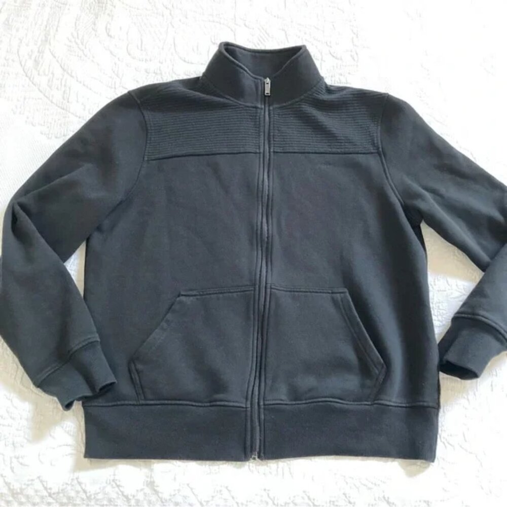 Michael Kors Mens Black Zip Up Designer Sweatshirt/Sweater Size L MSRP: $99